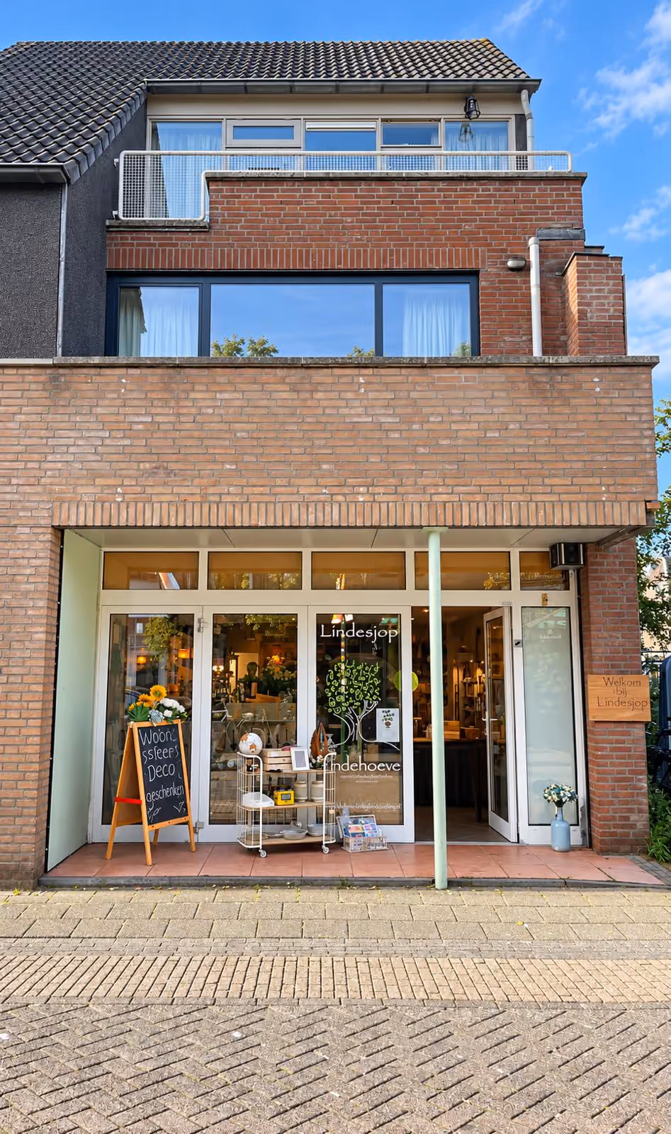 De gevel van De Lindesjop aan de Molenstraat in Deurne